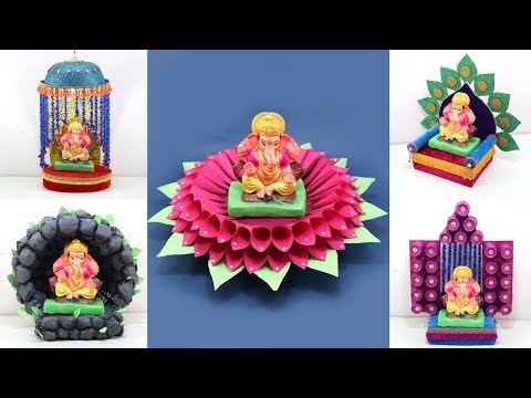 5 EASY GANPATI MAKHAR MAKING IDEAS from OLD THINGS - ECO FRIENDLY GANESH DECOR