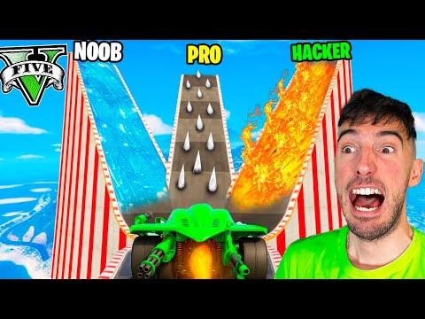 MEGA RAMPA NOOB vs PRO vs HACKER en GTA 5 Online !!