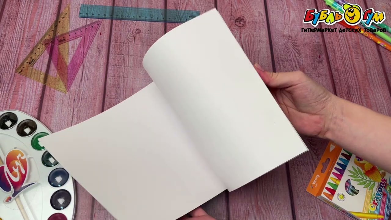 Альбом для рисования Девочка-кошка 24л - видео