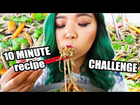 PEANUT SOBA NOODLES (50% OFF MY NEW EBOOK!) // 10 minute recipe challenge