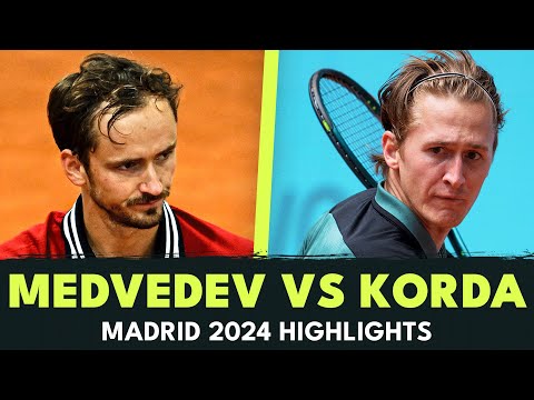 Daniil Medvedev vs Sebastian Korda Battle | Madrid 2024 Highlights