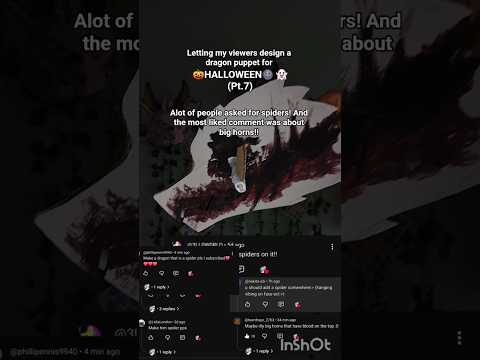 Letting my viewers design a dragon puppet for 🎃Halloween!👻 (pt.7) #dragonpuppets #art #dragon #fyp