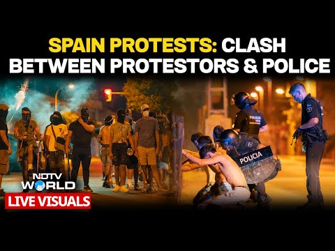 Spain Protests | Riots In Spain, Clash Between Protesters & Police | Spain Violence | Spain New