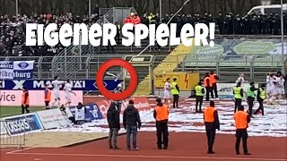 FANS von Dynamo Dresden BEWERFEN den EIGENEN Mitspieler! (VfB Oldenburg - Dynamo Dresden)