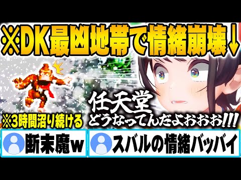 【絶叫てんこ盛り】ドンキー屈指の難所“ふぶきの谷”で3時間沼り、情緒が完全崩壊する大空スバルｗ【ホロライブ 切り抜き Vtuber 大空スバル】
