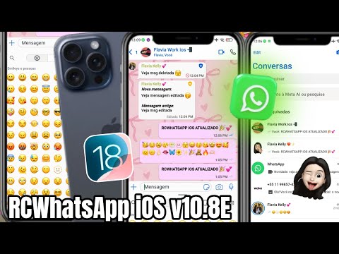 SAIU 🥳 WHATSAPP RC V10.8E ESTILO IPHONE NO ANDROID ATUALIZADO 🤩 EMOJIS IOS + TEMA IOS | ESPELHAMENTO