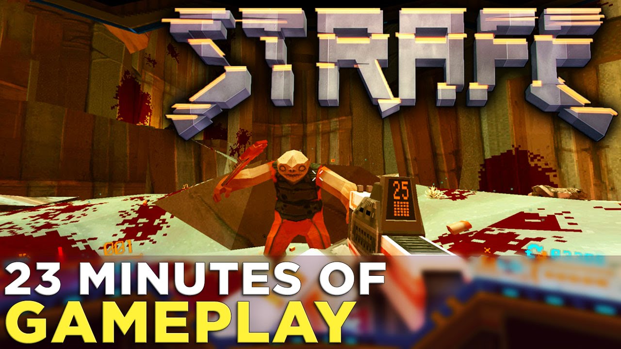 STRAFE: First 3 Levels of Gameplay + Wolfenstein Mini-Game!