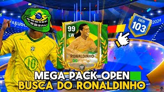MEGA PACK OPEN!!! 😱 EM BUSCA DO RONALDINHO / GER 103 NO FC MOBILE 24