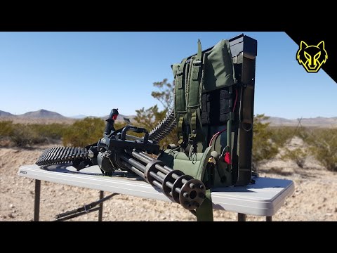 Will a Handheld Minigun Shoot Through Body Armor #Shorts