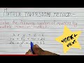 Matrix Inversion and Linear Systems