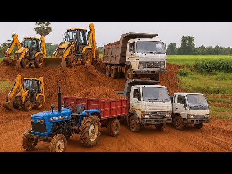 Jcb 3DX XpectMachine | Backhoe Loading video heavy equipment working videos | Tata Truck Loading 