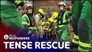 Critical Rescue To Save Worker Buried Alive After Trench Collapses | Real Responders