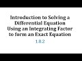 Integrating Factors in Differential Equations