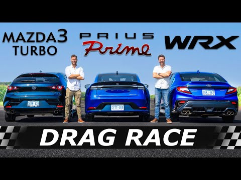 Mazda 3 vs. Toyota Prius Prime vs. Subaru WRX: Who Comes Out on Top in Throttle House's Latest Drag Race?