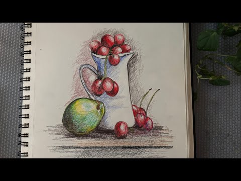 Easy drawing tutorials #easydrawing #colorpencil #draw #stilllife #kaviartstudio