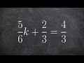 Solving Two-Step Equations Involving Fractions