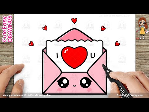 How to Draw an Easy 'I Love You' Card  - Step by Step for Kids 🥳🥳