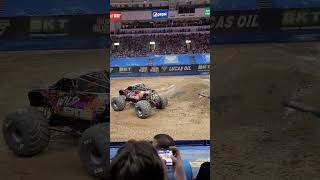 monster trucks giving her everything it has