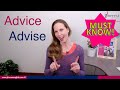 Understanding Advice and Advise Usage