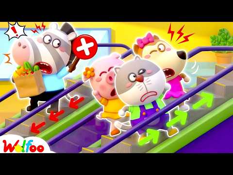 Don’t Do This! Escalator Safety Tips for Kids | Cartoon for Kids | Wolfoo Channel