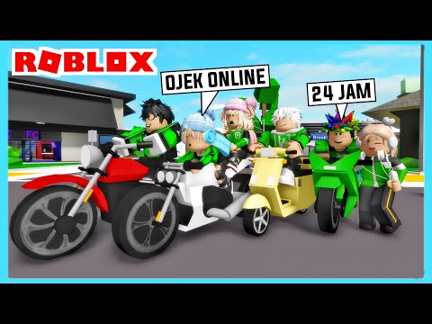 24 Jam Menjadi Ojek Online Server Publik Di Roblox Brookhaven ft @Shasyaalala