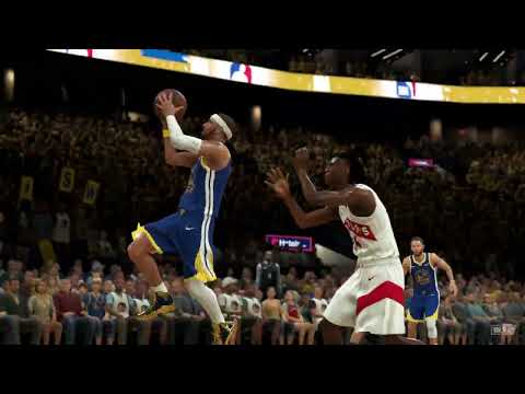 NBA 2K25 - 75 PTS 🔥 - COURTSIDE NBA HIGHLIGHTS - WARRIORS vs RAPTORS | DJ DIXON PG#11 | My CAREER