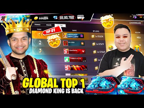 2024 First Time Global Top 1 Badges RIP 3L Diamonds 💎 Free Fire