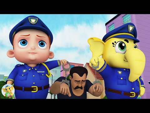 Baby Police Chase Thief with Emmie | Police Car Song + More Nursery Rhymes & Kids Songs | Baby Toonz