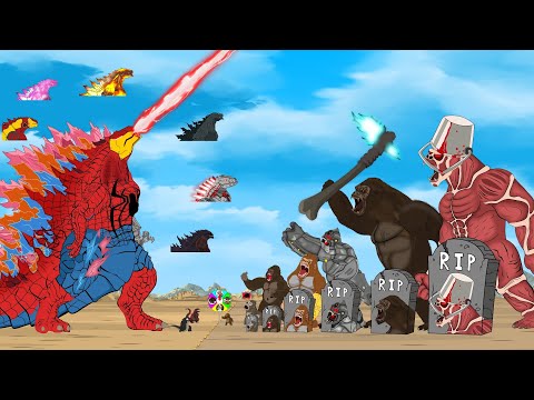 Fusion Strongest GODZILLA vs Team KONG: Monsters Ranked From Weakest To Strongest? - FUNNY CARTOON