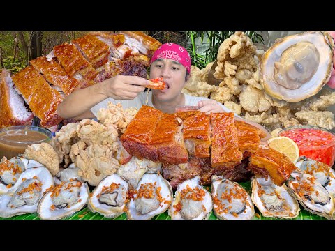 Bake Lechon, Fresh Garlic Oyster & Crispy Mushroom Mukbang