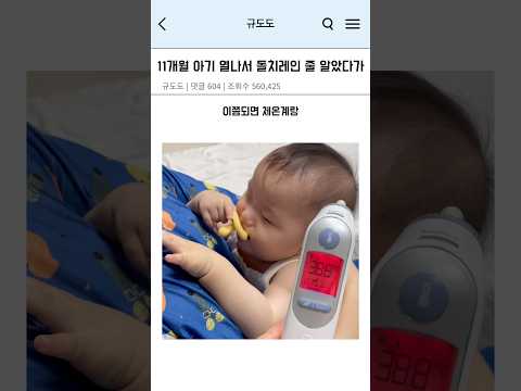 11개월 아기 열나서 돌치레인 줄 알았다가