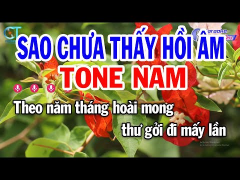 Karaoke Sao Chưa Thấy Hồi Âm Tone Nam ( Em ) Nhạc Sống Phối Mới | Karaoke Đồng Sen