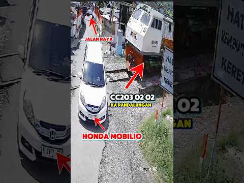 Terbaru CC203 02 02 KA Pandalungan Vs Mobil Honda Mobilio #keretaapi #jpl #kecelakaan
