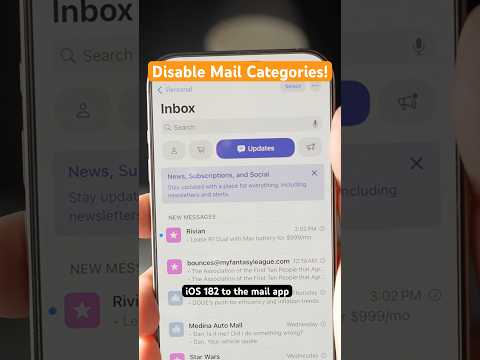 Disable Mail Categories in iOS 18.2 👎