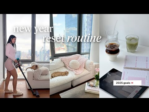 reset routine for 2025 | how to set goals & intentions, deep cleaning my apartment, & mindset tips!