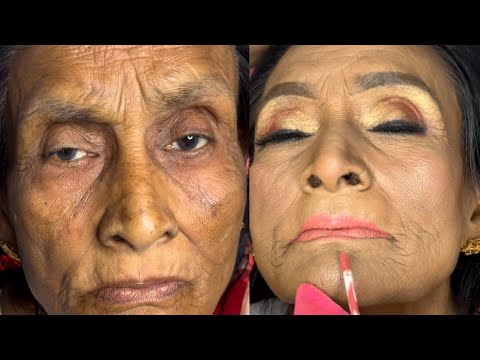 Old to Young Makeup Transformation 😱|| 85 years old grandma’s Makeover ||