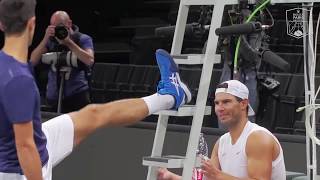 Practice R  Nadal & N  Djokovic/ Rolex Paris Masters 2019