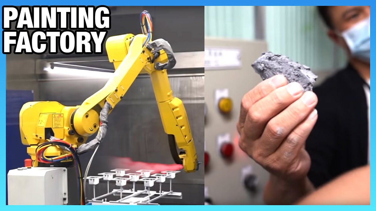 Painting Factory Tour: How Computer & Vehicle Parts Are Painted Automated Factory Tour