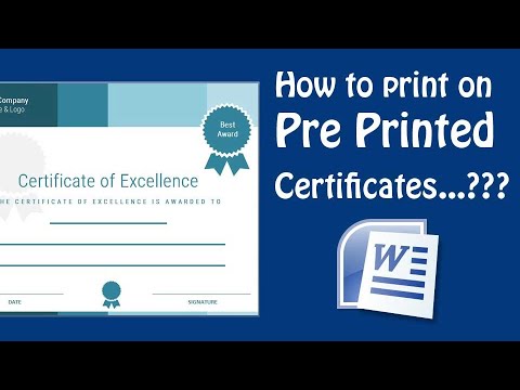 How to print on pre printed certificate using...