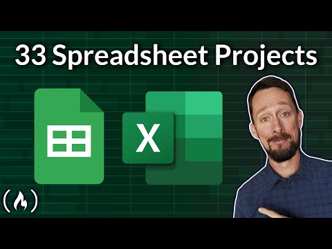 33 Spreadsheet Projects Course for Beginners – Excel and Google Sheets