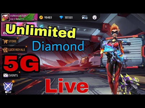 I am back free fire live / diamond giveaway