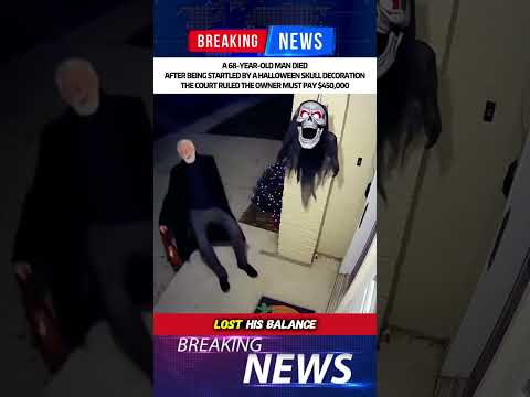 A 68-YEAR-OLD MAN DIED AFTER BEING STARTLED BY A HALLOWEEN SKULL DECORATION. #court #crime #noticias