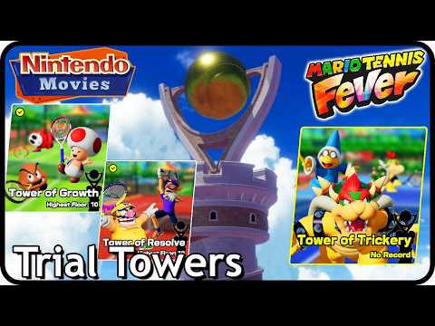 Mario Tennis Fever - Trial Towers (2 Players, All Towers)
