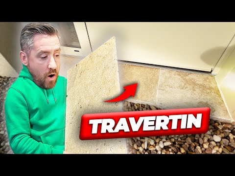 JE RÉNOVE UN SEUIL DE PORTE EN BÉTON MOCHE PAR DU TRAVERTIN ! (Ça change tout 🤩)