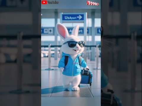 Realistic Baby Rabbit in USA Airport 😂✈️ | Funny Bunny Moments | @naughtyboy-n” |#hungergamestiktok