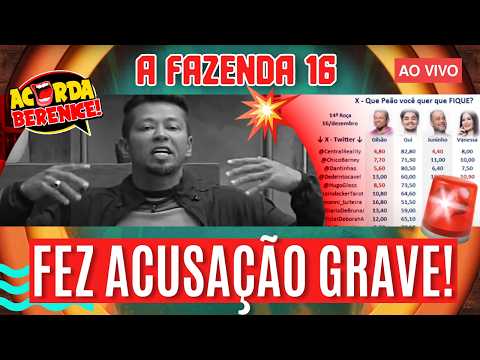 🐔 GRAVE!🚨 GILSÃO ACUSA SACHA de PSIC0P4TA!😱 VANESSA É ELIMINADA em GIRO DE ENQUETES!🔥 | A FAZENDA 16