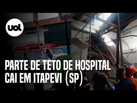 Parte de teto de hospital desaba em Itapevi, na região metropolitana de São Paulo