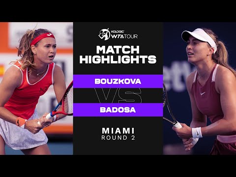 Marie Bouzkova vs. Paula Badosa | 2022 Miami Round 2 | WTA Match Highlights