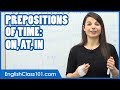 Prepositions for Time Expressions