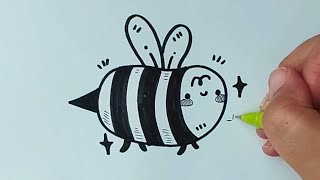 Draw with me - menggambar lebah aesthetic 🐝